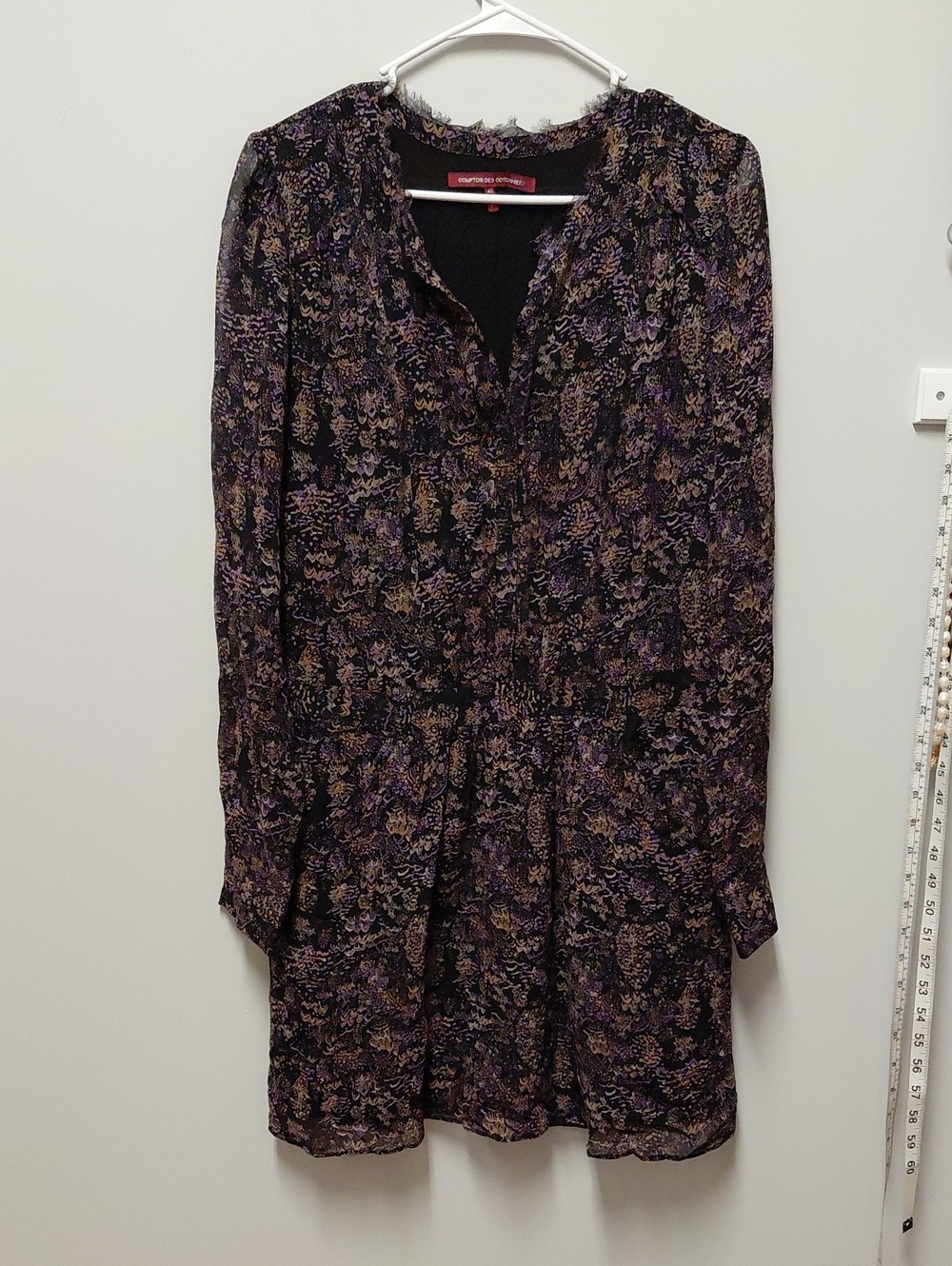 Comptoir Des Cotonniers Silk Boho Dress, Size 8